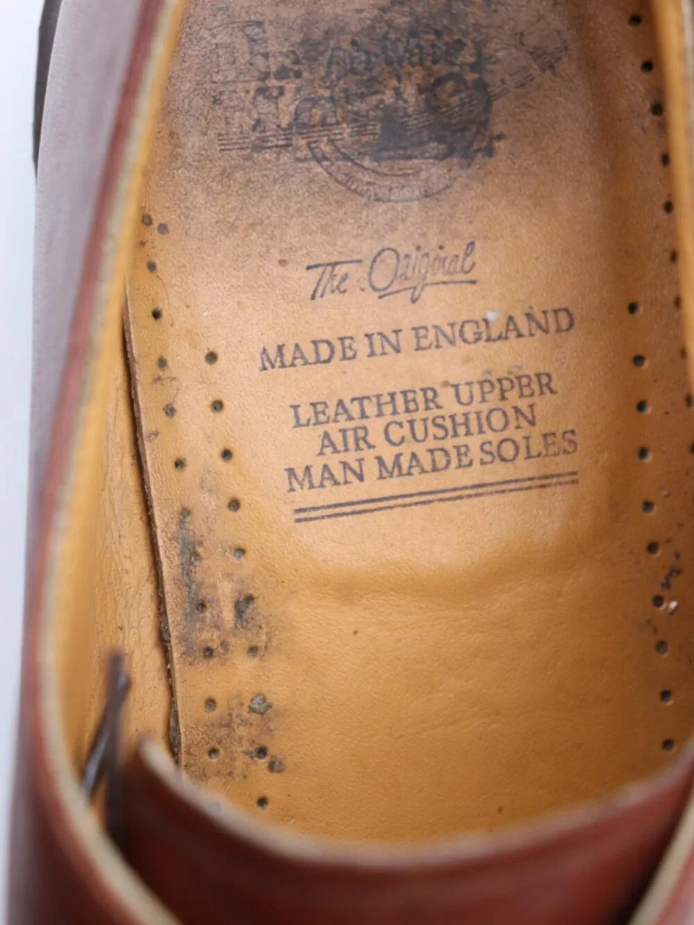 Doc Dr. Martens 1461 Men's UK 12 US 13 Made England Brown Leather Gibson Oxford